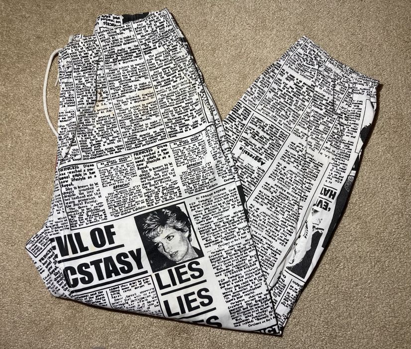 Supreme FW18 Supreme Newsprint Skate Pants Newspaper Diana 2018 OG