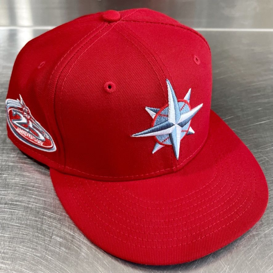 Seattle Mariners Red Icy Bottoms 59FIFTY Hat Club 1/4
