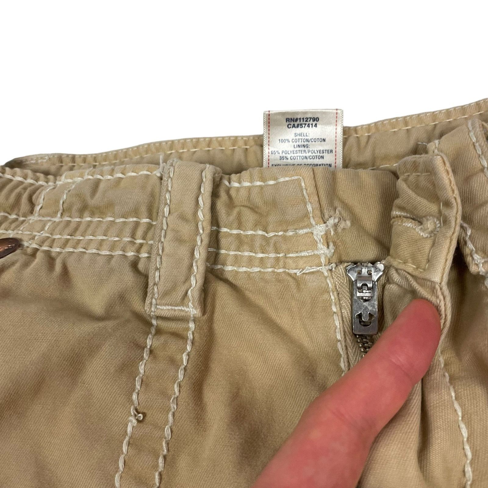 True Religion × Vintage True Religion Men's Brown Cotton Zip Fly High-Rise Shorts 30 Size US 30 / EU 46 - 7 Thumbnail