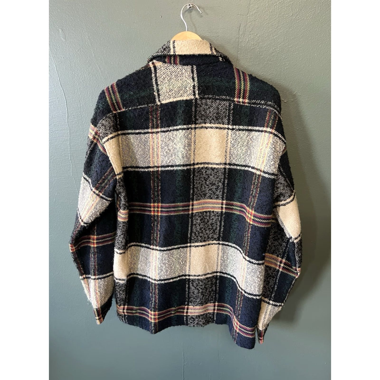 Zara Zara Womens Jacket Blue Plaid Button Up Knit Size Medium Size M / US 6-8 / IT 42-44 - 2 Thumbnail