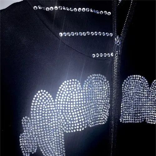 Japanese Brand Rhinestone Teeth Full Zip y2k Hoodie Gothic Style Size US XL / EU 56 / 4 - 3 Thumbnail