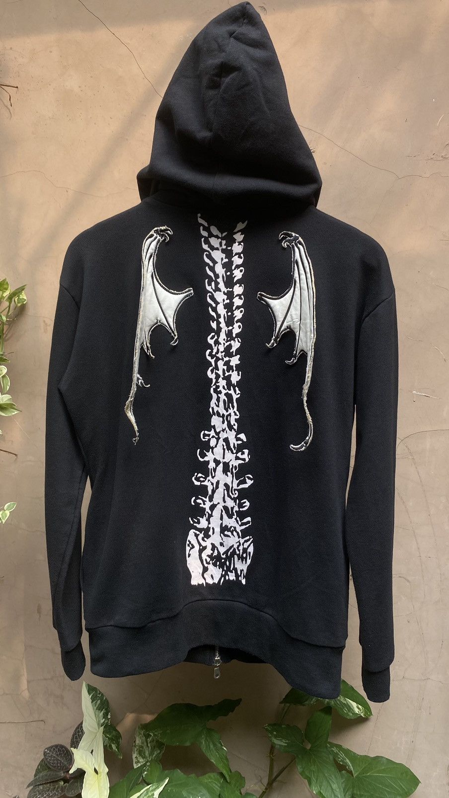 14th Addiction × If Six Was Nine × Le Grande Bleu (L.G.B.) Y2K Skeleton Glad News Skull Zip Hoodie Size US M / EU 48-50 / 2 - 3 Thumbnail