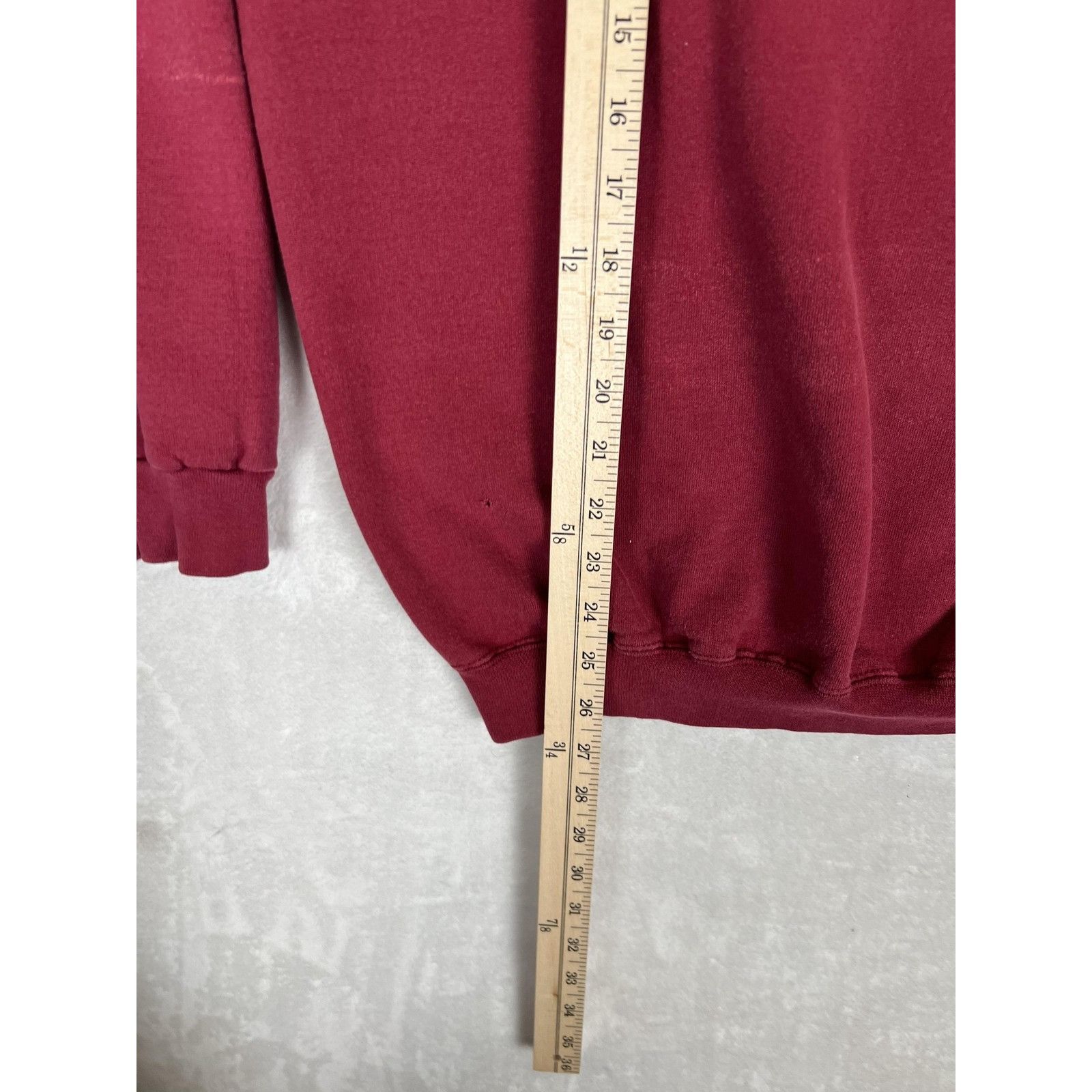 Vintage Vintage Curves for Women Sweatshirt Women's Large Maroon Cre Size L / US 10 / IT 46 - 6 Thumbnail