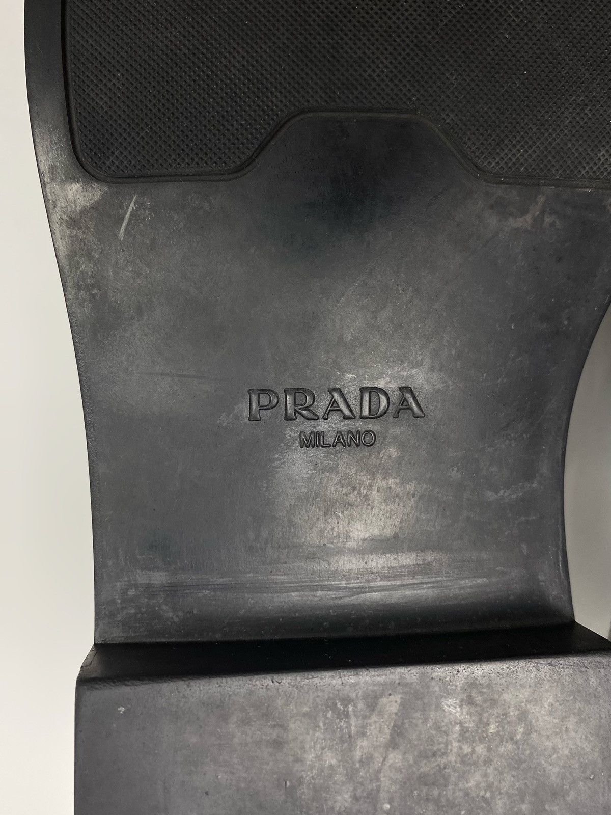 Prada Prada Black Brushed Leather Oxford Shoes Size US 7 / EU 40 - 19 Thumbnail