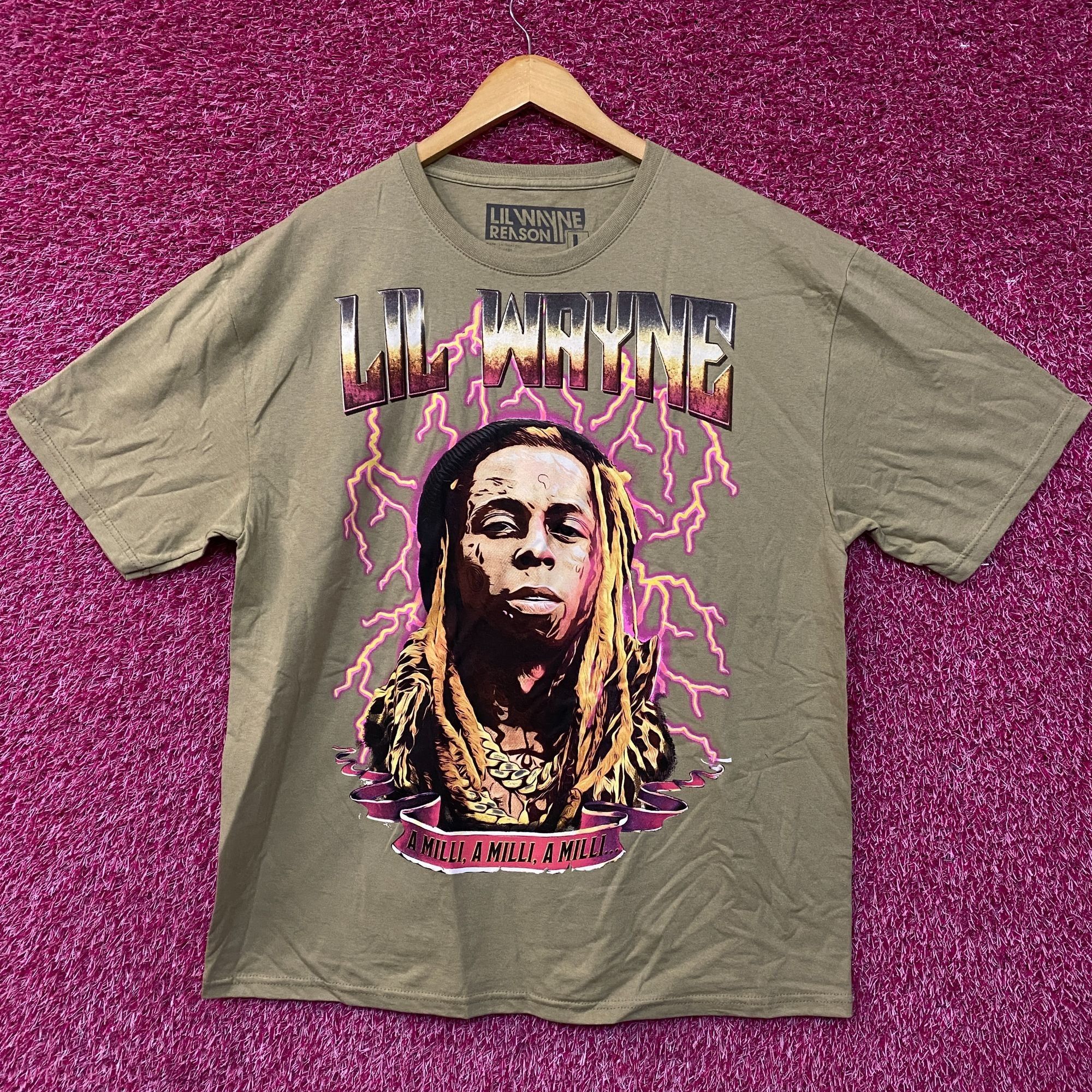 Lil Wayne Reason Lil Wayne A Milli Lightning Brown T-Shirt Large Size US L / EU 52-54 / 3 - 3 Thumbnail