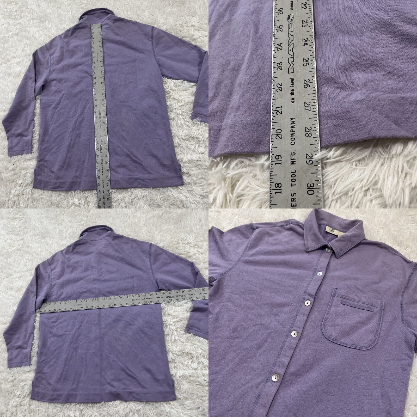 Vintage VINTAGE St. Johns Bay Womens M Button Knit Purple Lilac Soft Warm Adult L Size M / US 6-8 / IT 42-44 - 8 Thumbnail