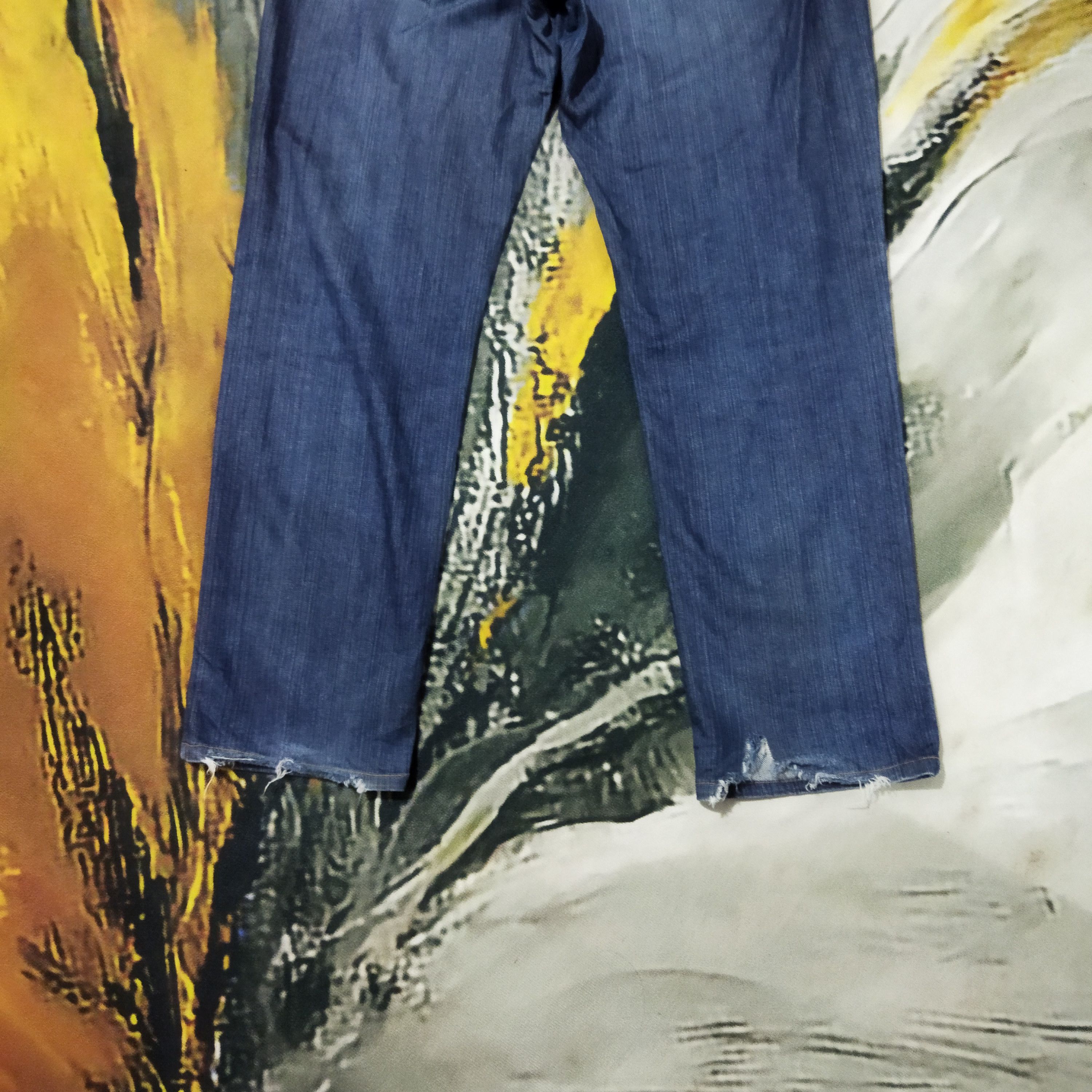 Edwin × Vintage VINTAGE EDWIN DESTRESSED BLUE JEANS PANTS Size US 34 / EU 50 - 9 Thumbnail
