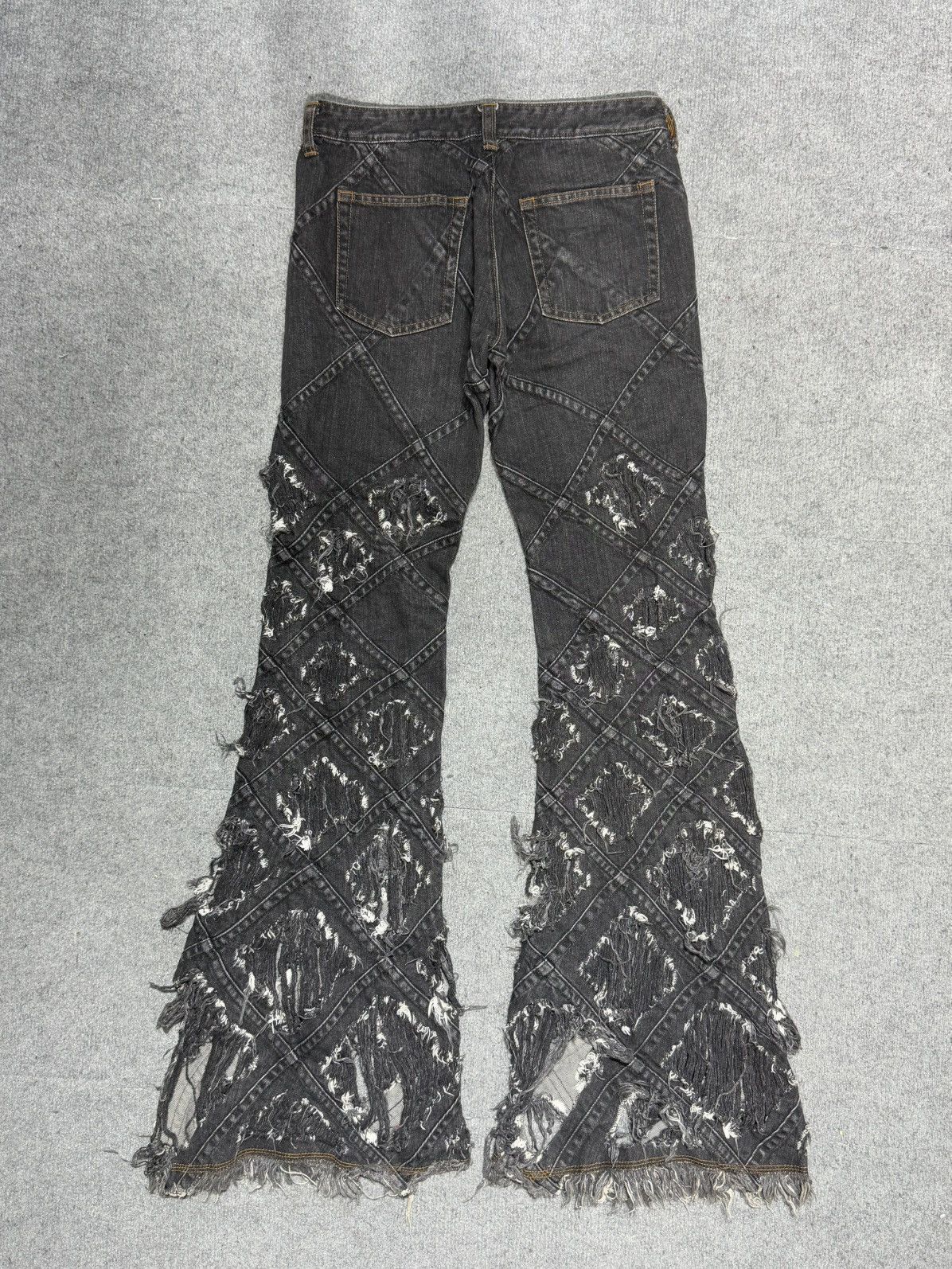 Comme des Garcons × Junya Watanabe FW2002 Junya Watanabe - Comme des Garcons -Flared Distressed Size US 29 - 2 Thumbnail