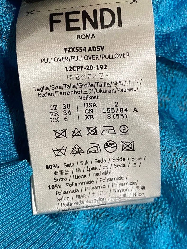 Fendi Fendi Top/Knit Sweater with Classic Plaid Pattern, Slightl Size XS / US 0-2 / IT 36-38 - 5 Thumbnail