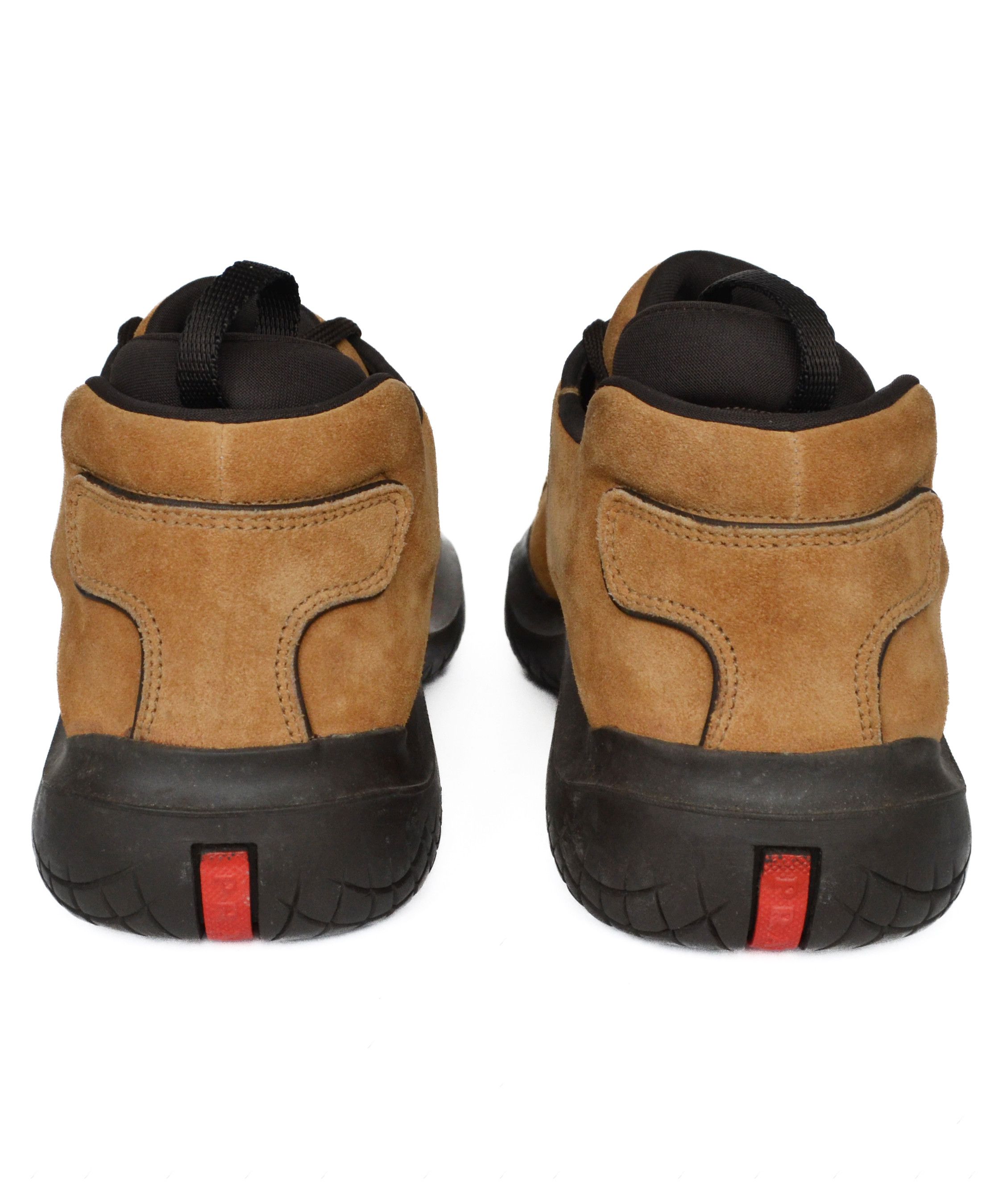Prada 🔴 PRADA Boots Hiking Toe Suede Mustard Vibram 1999 Red Tab Size US 8 / EU 41 - 6 Thumbnail