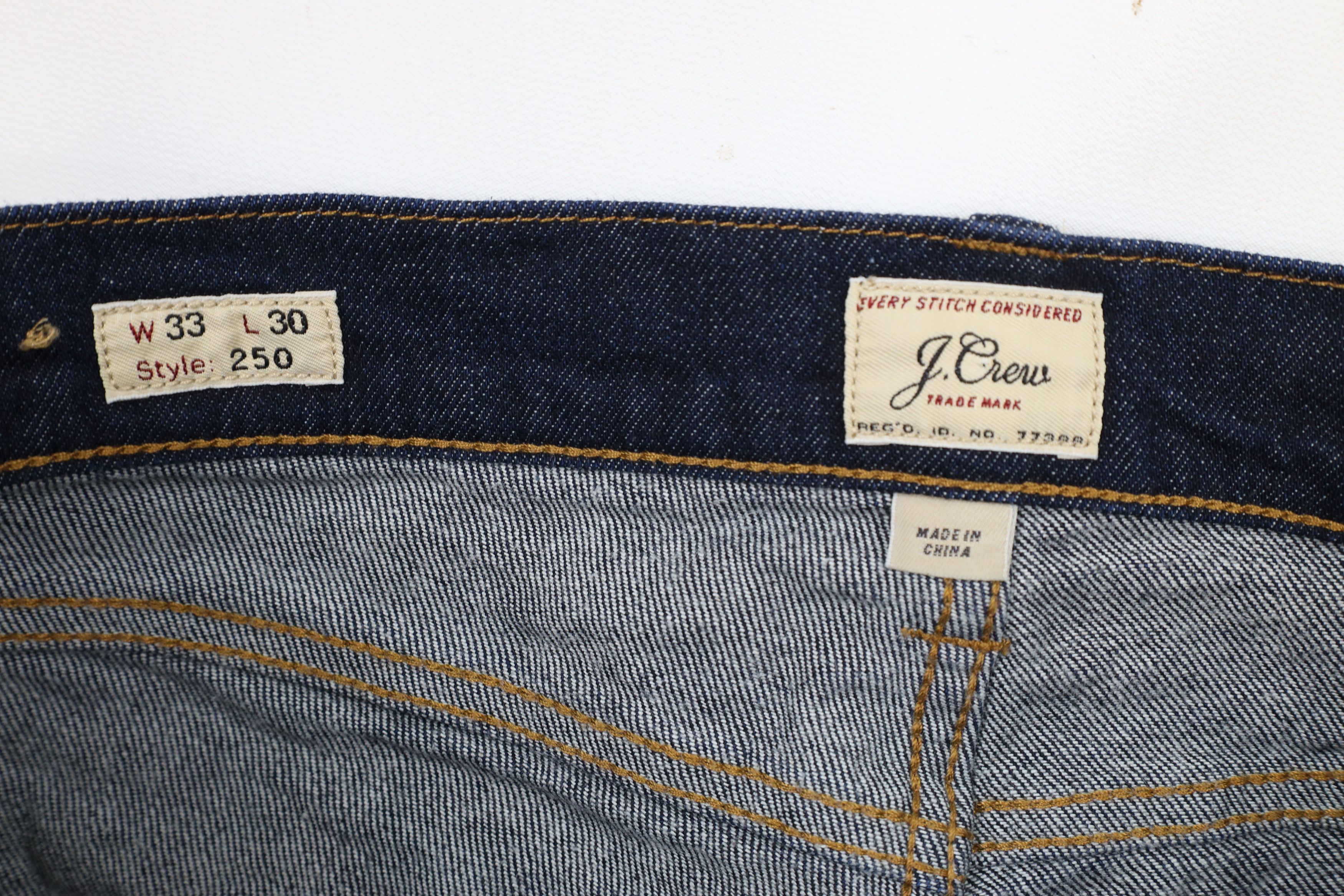 J.Crew × Vintage J Crew Skinny Leg Kurabo Japanese Denim Jeans Indigo Blue Size US 33 - 7 Thumbnail