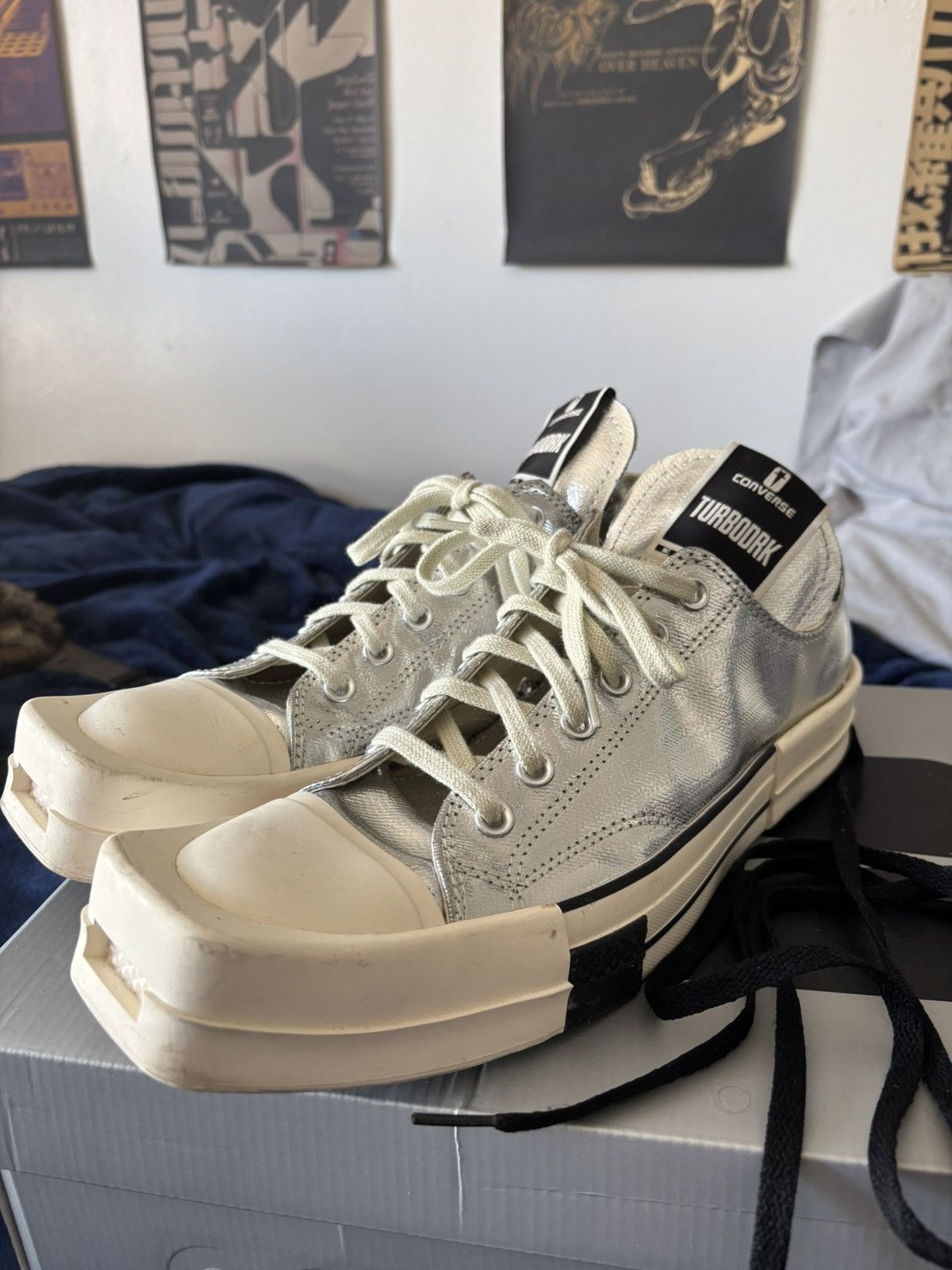 Rick Owens Rick Owens Turbodrk metallic square toe Size US 10.5 / EU 43-44 - 3 Thumbnail