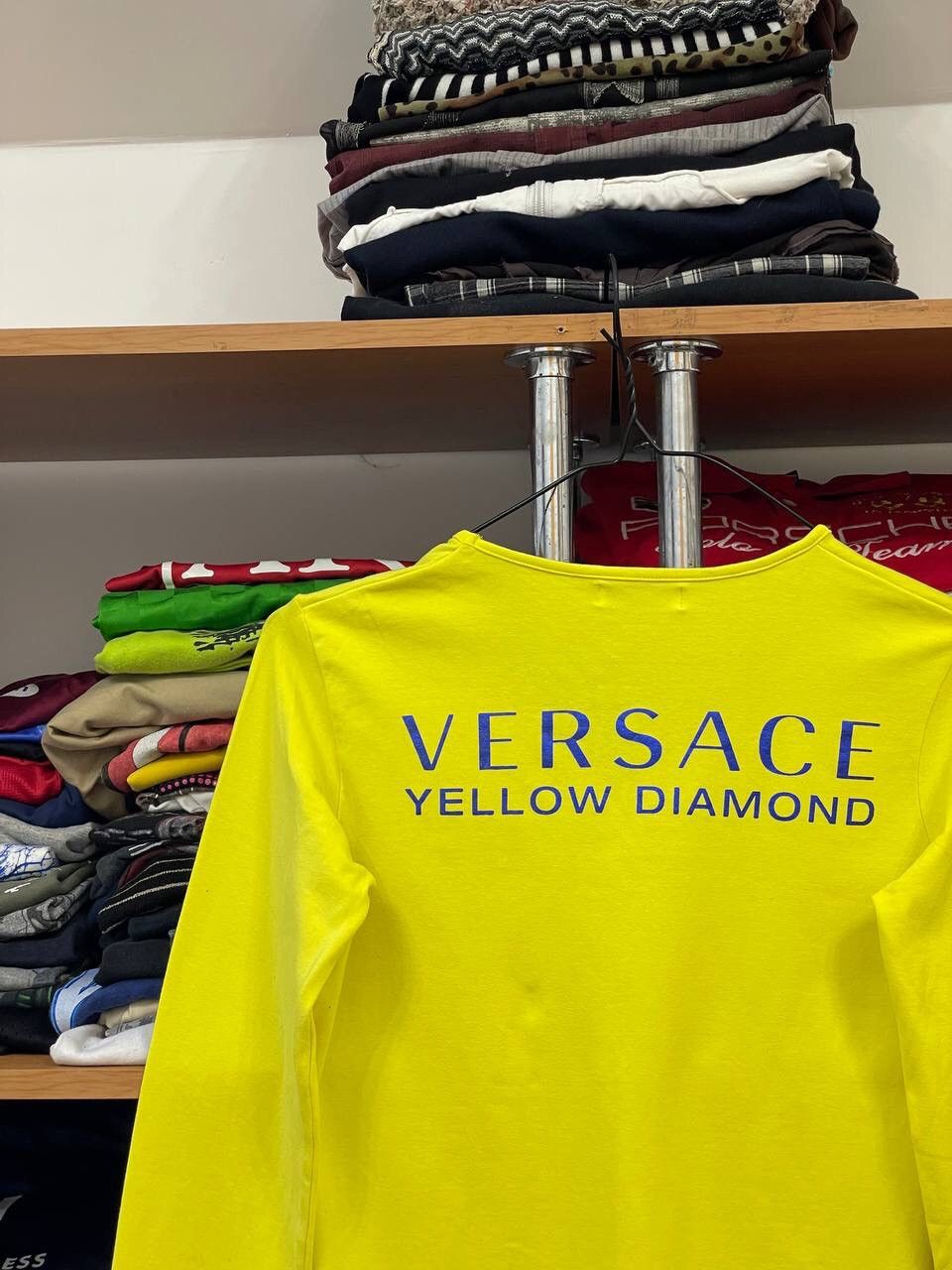 Versace × Vintage Versace Affliction Vintage Big Logo Gold Long sleeve Size M / US 6-8 / IT 42-44 - 2 Thumbnail