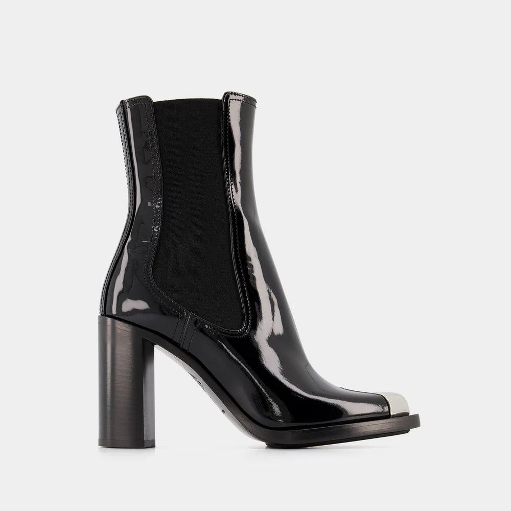 Alexander McQueen o1y0225 Ankle Boots in Black Size US 7 / IT 37 - 1 Thumbnail
