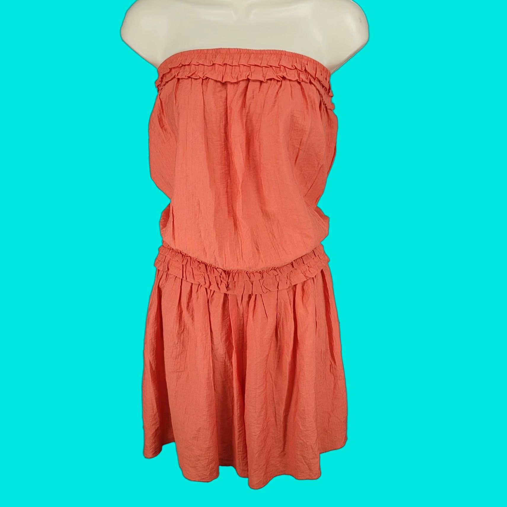 Vintage Kiss Our Glitz Romper NWT Orange Sunshine Sippin Sleeveless Lightweight XL Size 40" / US 18 - 1 Thumbnail
