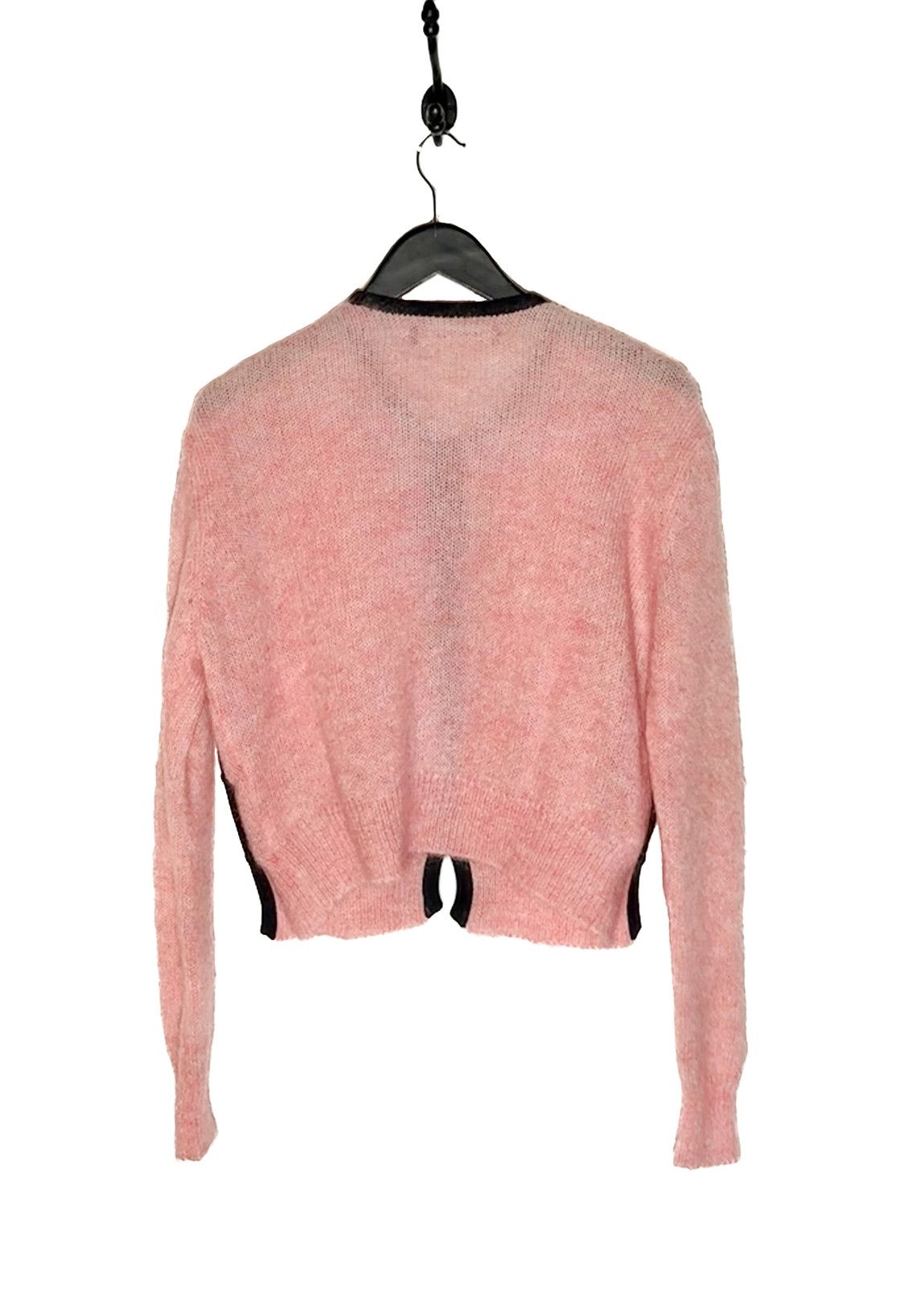 Y/Project Y/Project Pink Mohair Panelled Crop Cardigan Sweater Size XS / US 0-2 / IT 36-38 - 4 Thumbnail
