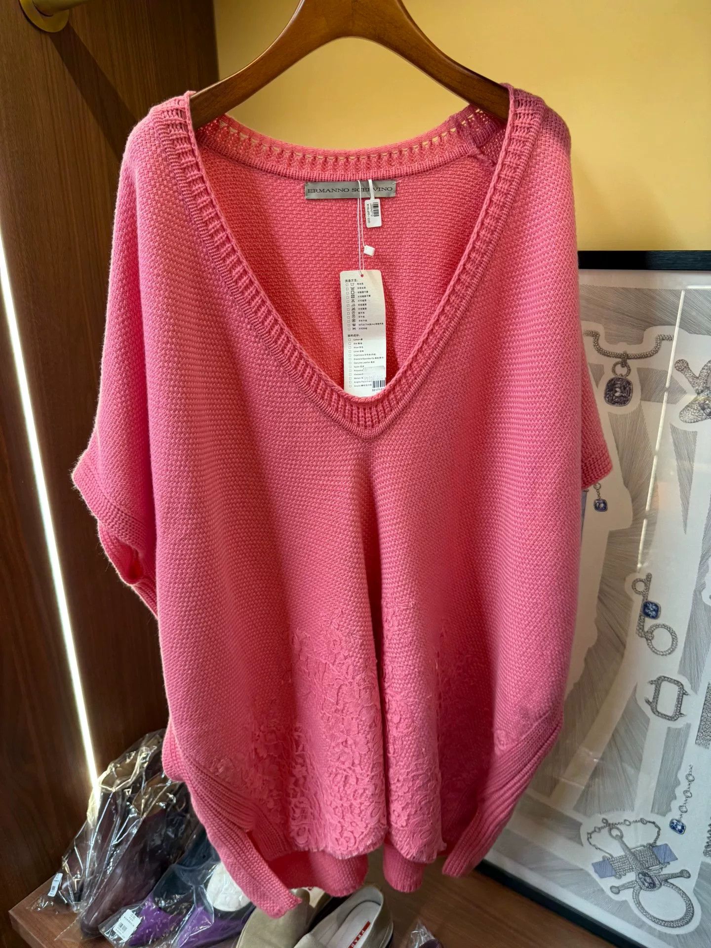 Max Mara Pink Cashmere Knit Sweater Pullover Size S / US 4 / IT 40 - 1 Thumbnail