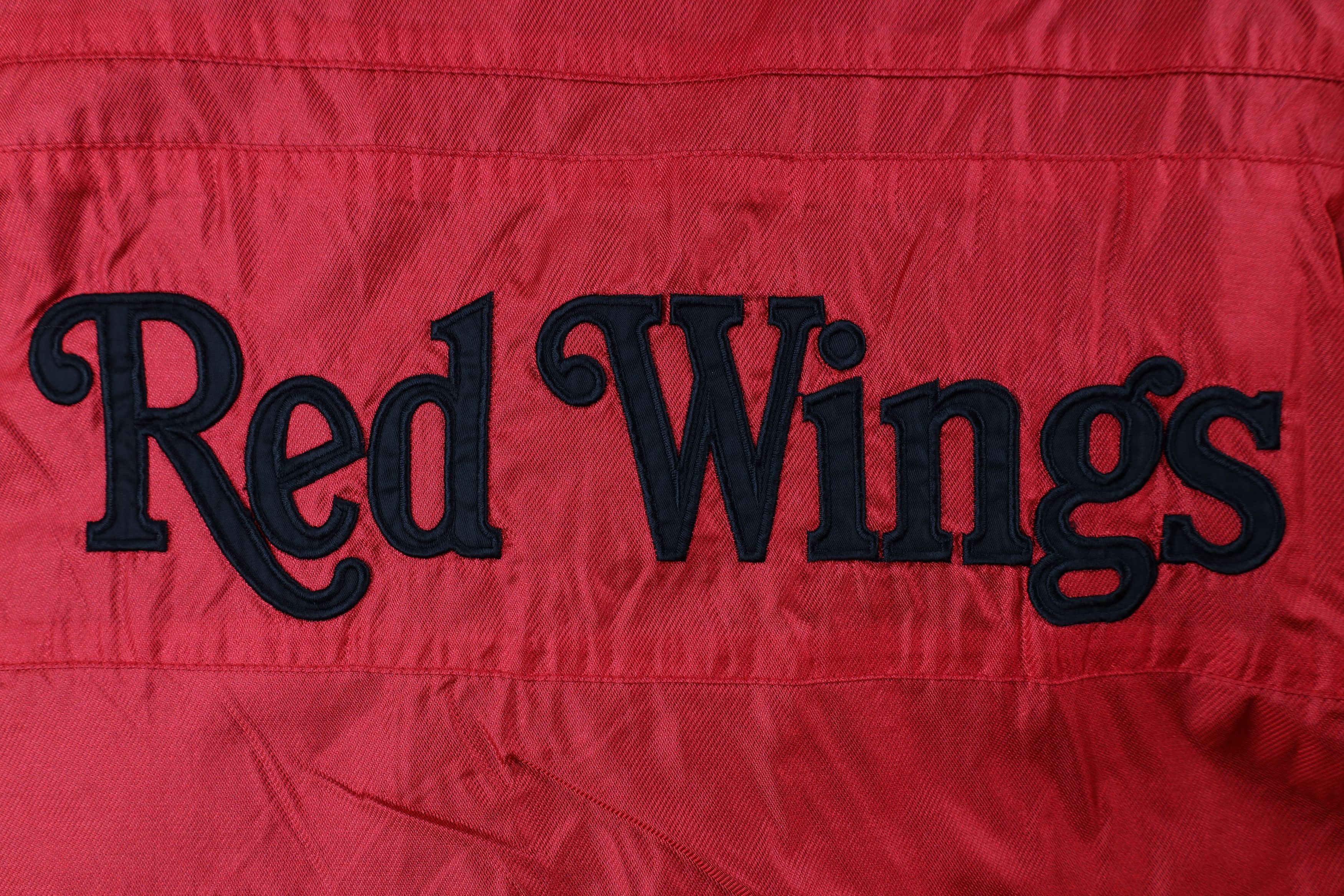 Vintage Vintage 90s Red Wings Hockey Full Zip Windbreaker Jacket Size US S / EU 44-46 / 1 - 12 Thumbnail