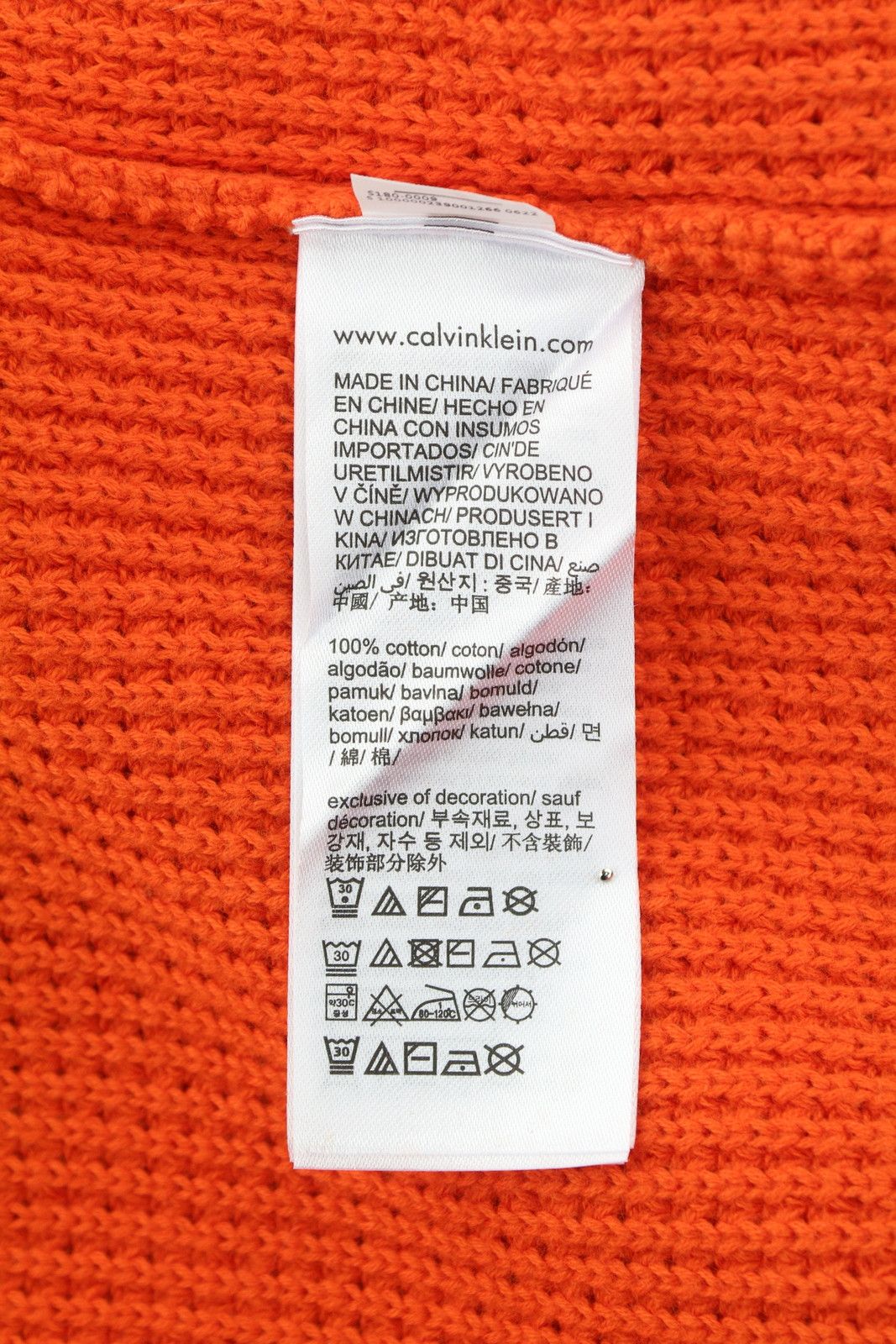 Calvin Klein M Orange Cotton Knit Hooded Stretch Jumper 87437 Size US M / EU 48-50 / 2 - 9 Thumbnail