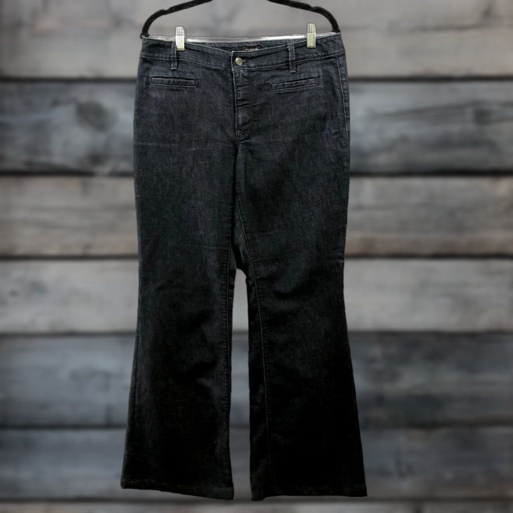 Ann Taylor Ann Taylor Jeans Womens Size 8 Bootcut Flare Dark Wash Blue Mid Rise Denim Stretch Pocket Slash Pocket Regular Inseam 29 in Cotton Blend Size 30" / US 8 / IT 44 - 1 Thumbnail