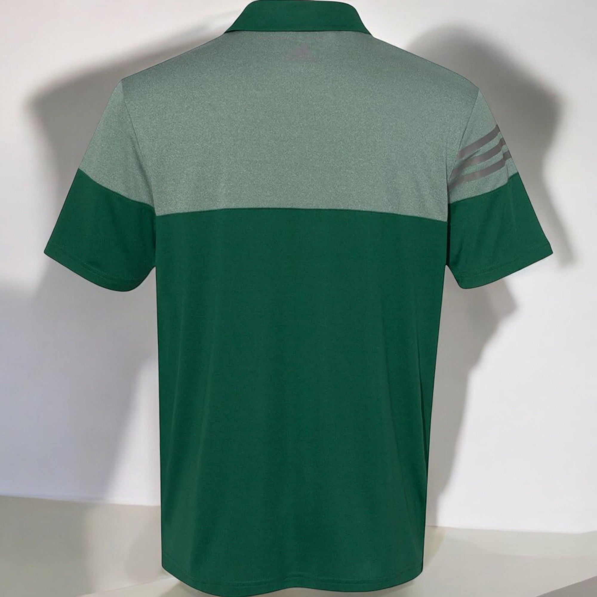 Adidas Adidas Golf Heathered 3Stripe Colorblocked Polo New Medium Size US M / EU 48-50 / 2 - 6 Thumbnail