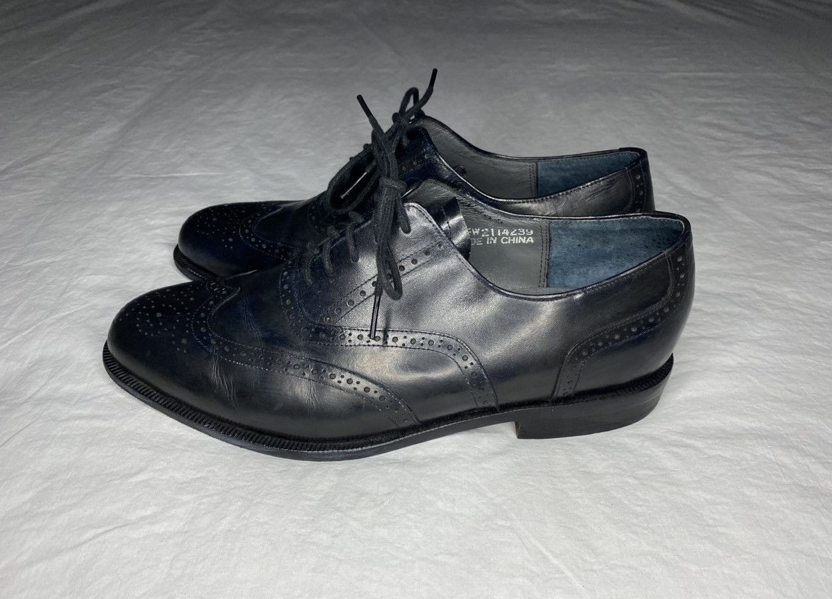 Other Executive Level Black Leather Oxford Wingtip Shoes 10 EW Size US 10 / EU 43 - 1 Thumbnail