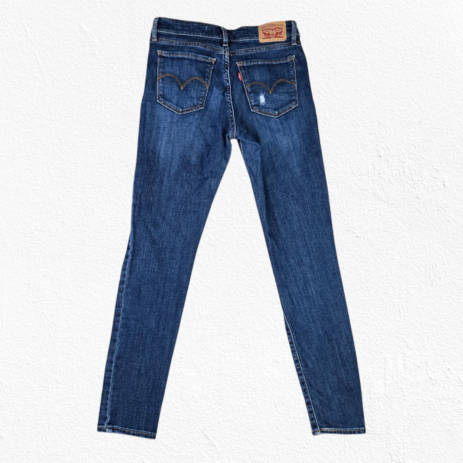 Levi's Levi's 711 Dark Distressed Low Rise Skinny Jeans Size 27 Size 27" / US 4 / IT 40 - 8 Thumbnail