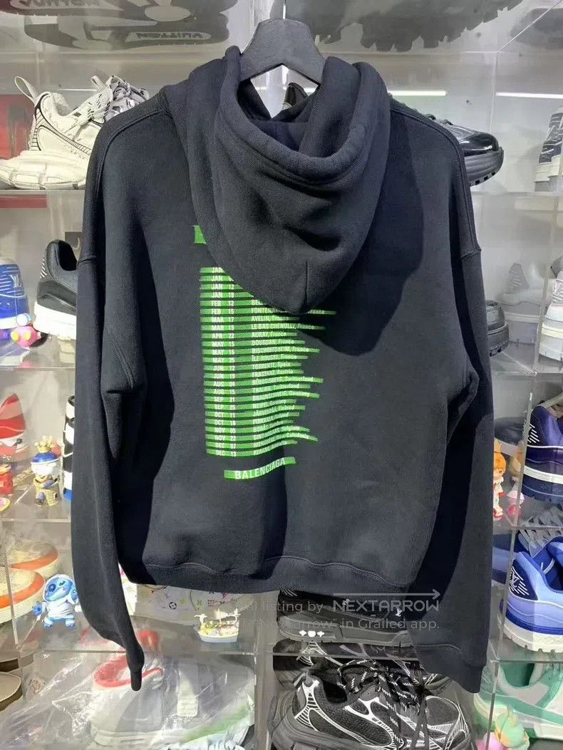 Balenciaga Balenciaga Green Band T-Shirt Hoodie Medium Size Size US M / EU 48-50 / 2 - 3 Thumbnail