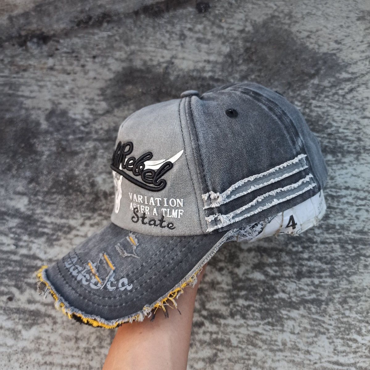 14th Addiction × Cowboy Equipment SICK,, wash distressed, black rabel hat Size ONE SIZE - 4 Thumbnail