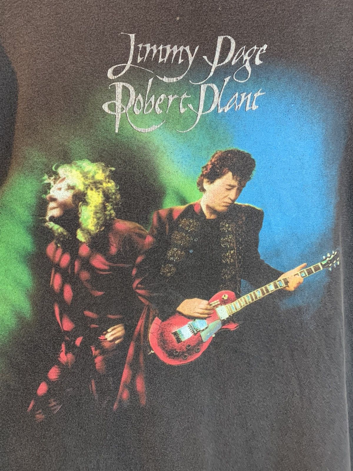 Band Tees RARE Vintage 1998 Jimmy Page Robert Plant Led Zeppelin Shirt Size US XL / EU 56 / 4 - 3 Thumbnail