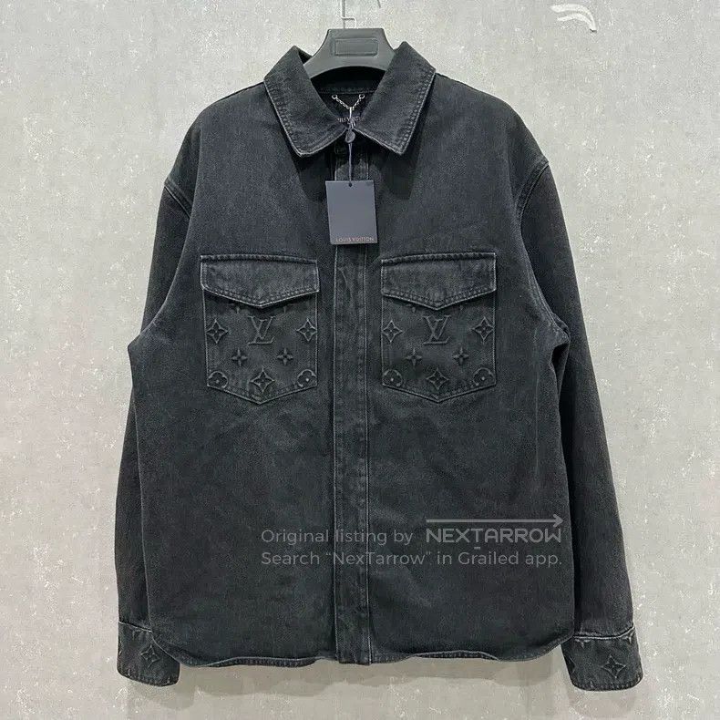 Louis Vuitton Louis Vuitton Embossed logo denim jacket Size US XXL / EU 58 / 5 - 1 Thumbnail
