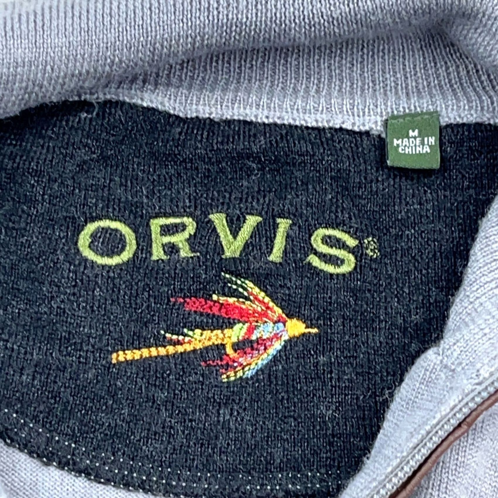 Orvis Orvis Sweater Pullover Merino Wool 1/4 Zip Quilted Lightweight Mock Neck Mens M Gray Full Zip? Size US M / EU 48-50 / 2 - 3 Thumbnail