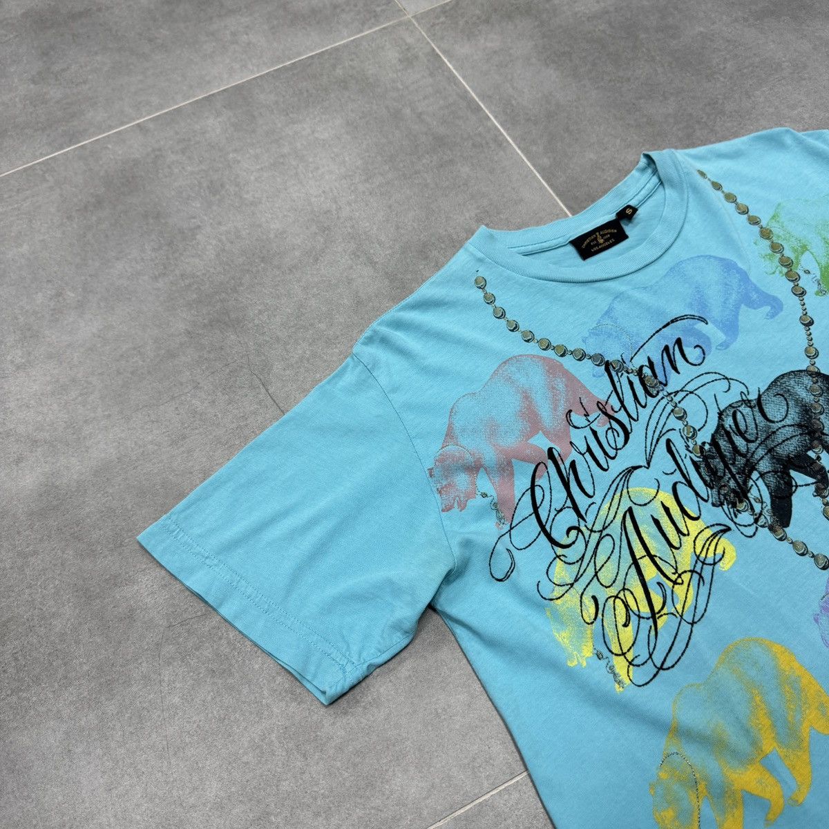 Christian Audigier × Ed Hardy Christian Audigier Los Angeles Bears Y2K Hip Hop Rap T-Shirt Size US S / EU 44-46 / 1 - 3 Thumbnail