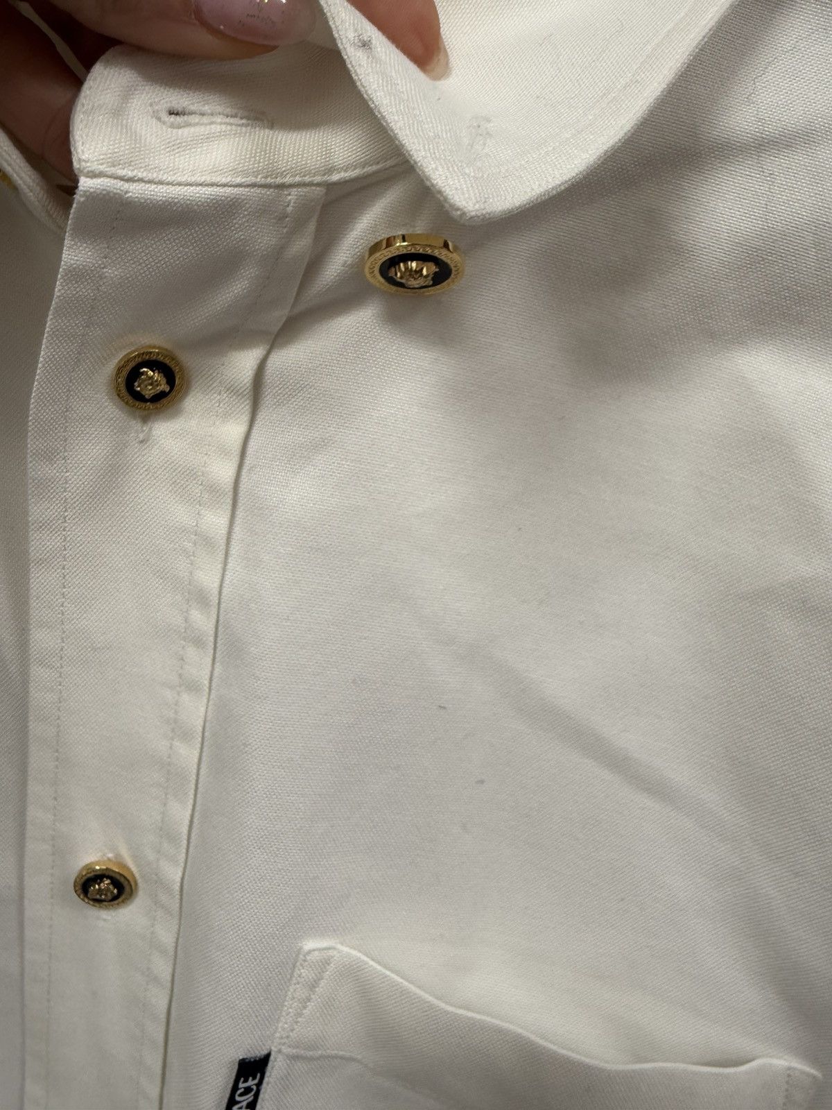 Versace Versace Buttondown Medusa Head Buttons White 39 Size US XXS / EU 40 - 7 Thumbnail