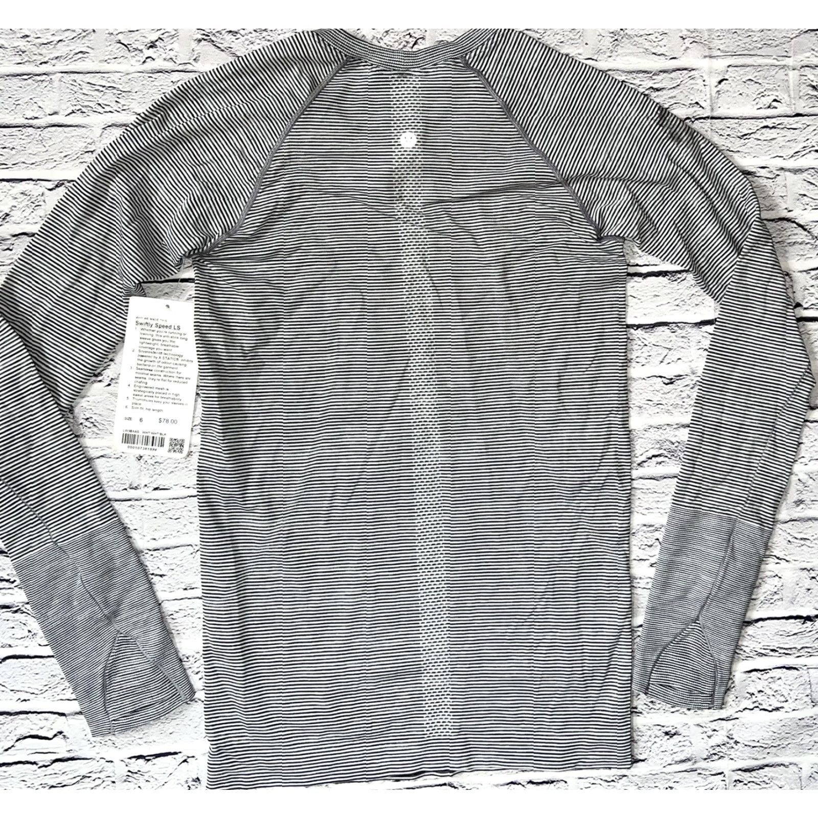 Lululemon VINTAGE NWT Lululemon Swiftly Speed Long Sleeve Stripe Top 6 Shirt Size M / US 6-8 / IT 42-44 - 5 Thumbnail
