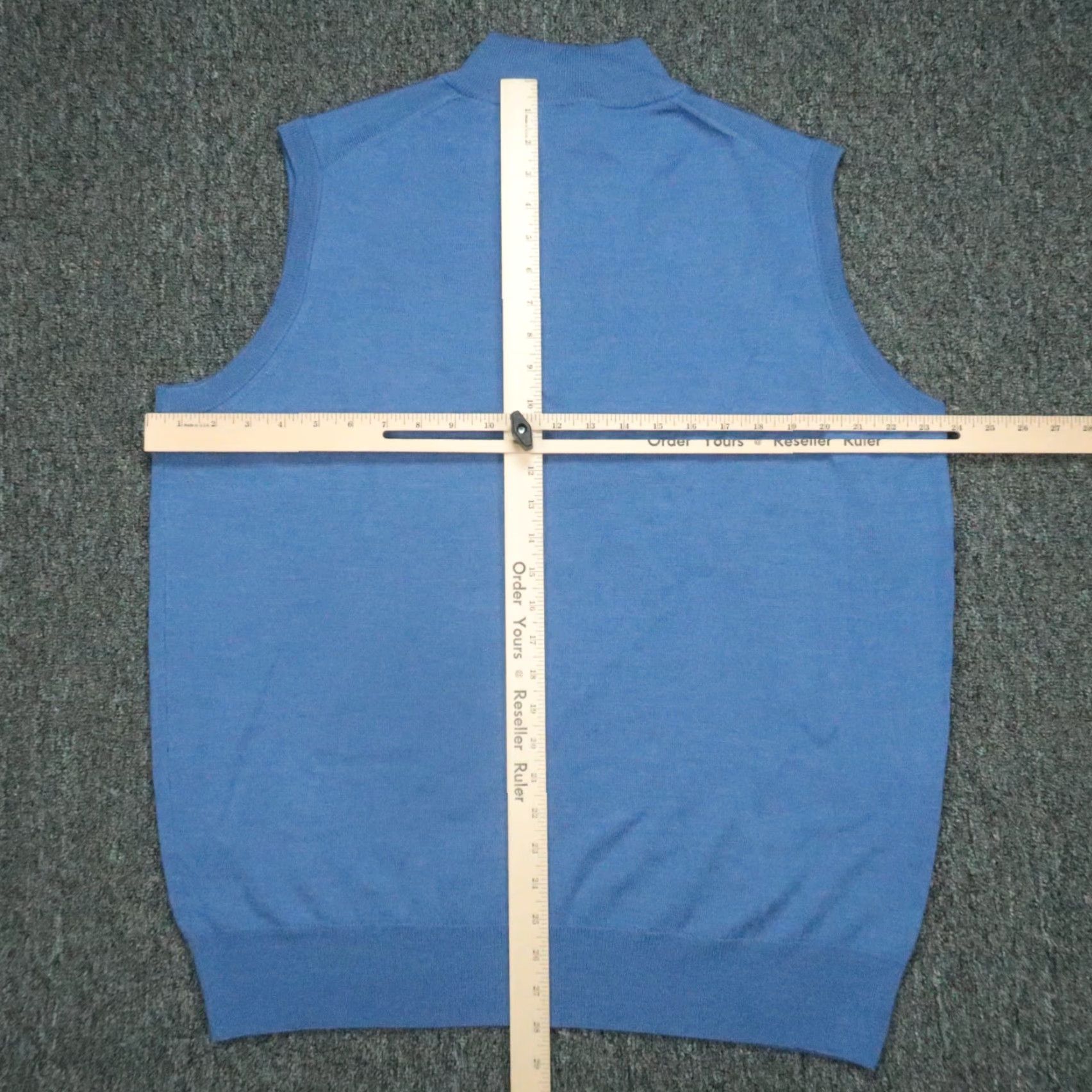 Peter Millar Peter Millar Vest Men XL Blue Silk Wool 1/4 Zip Size US XL / EU 56 / 4 - 7 Thumbnail