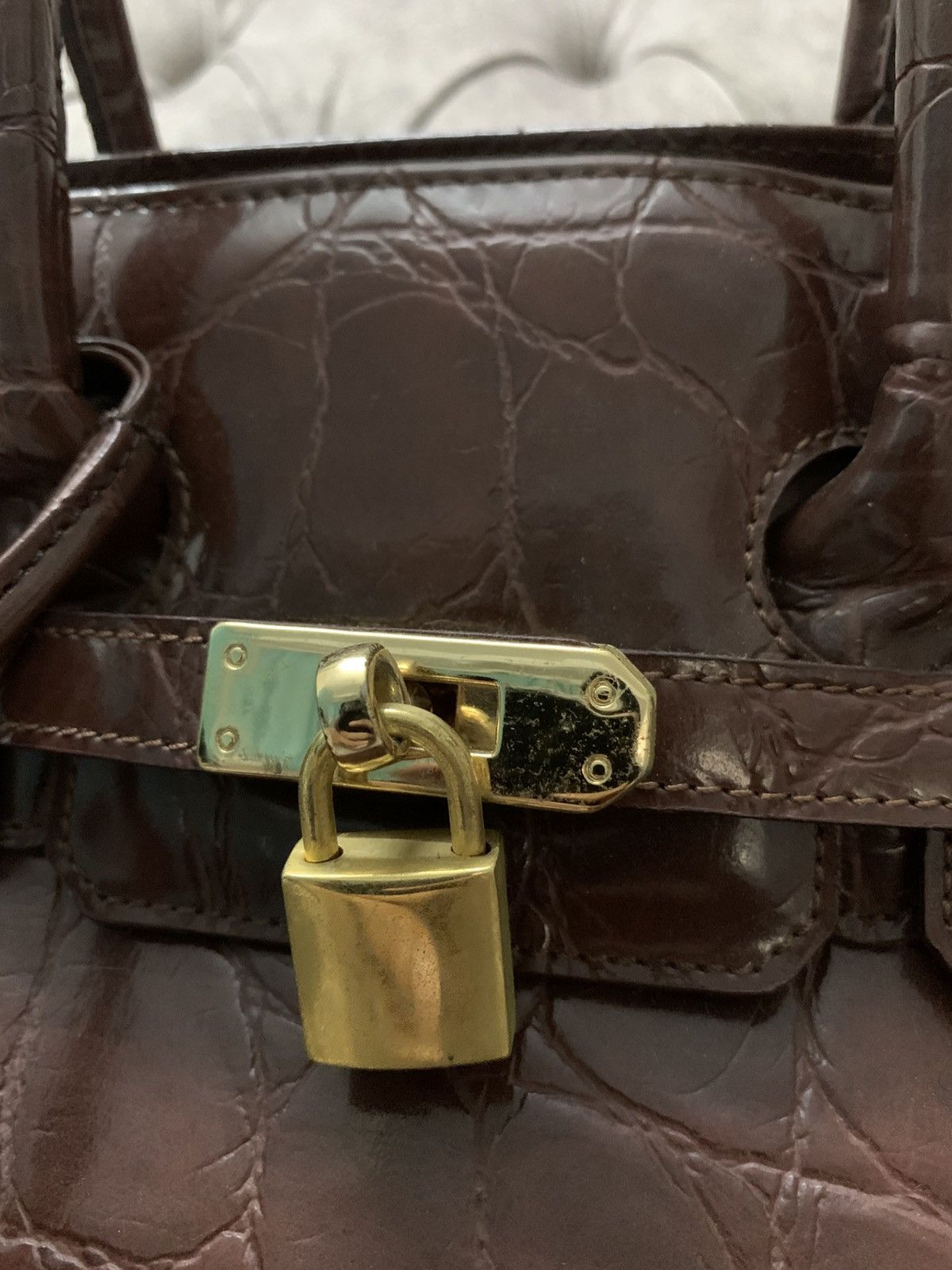Handmade Birkin Bag Japanese Brand Faux Leather Size ONE SIZE - 5 Thumbnail