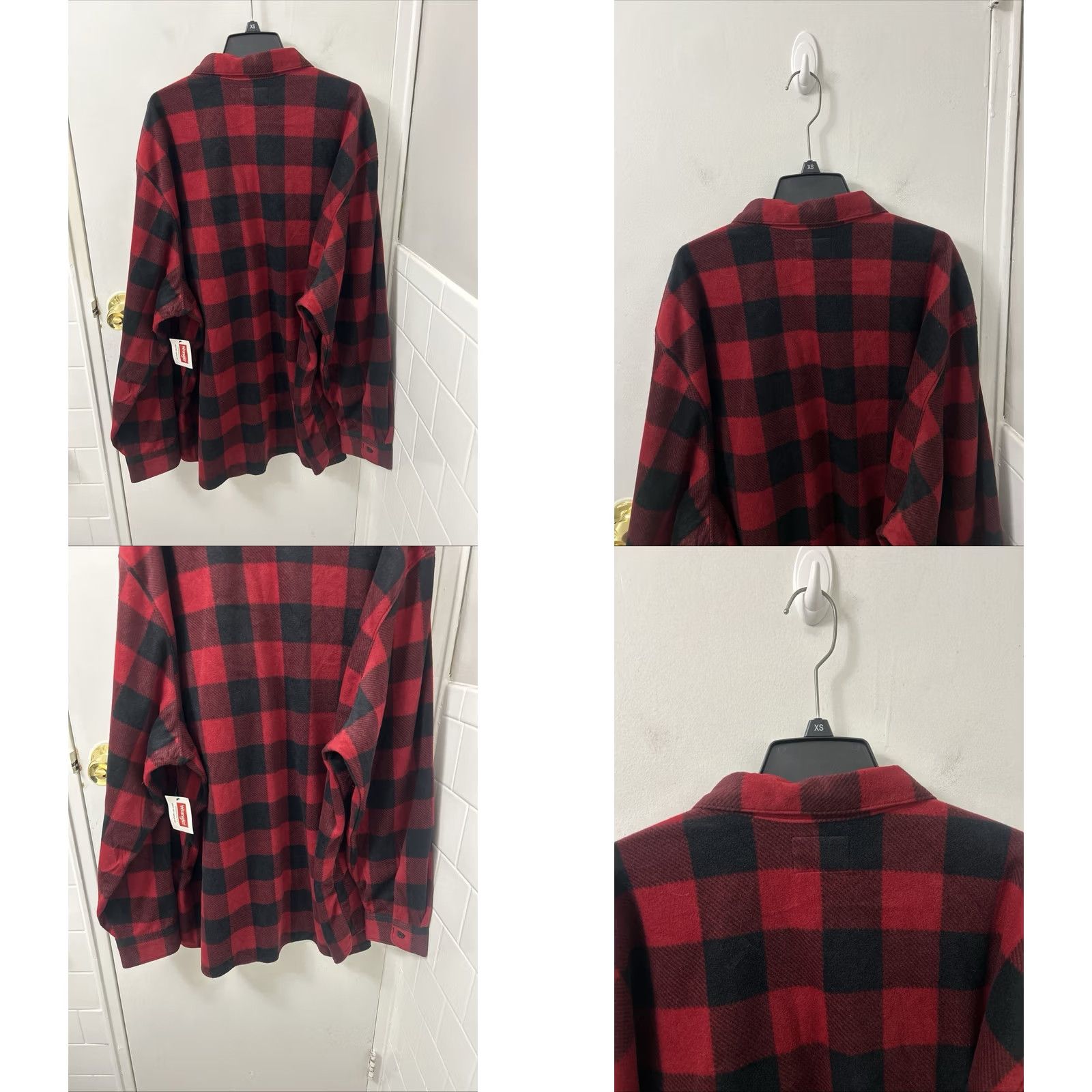 Wrangler VINTAGE? No. Wrangler Authentics Fleece Shirt Mens 3XL Red Black Buffalo Plaid L/S NWT Size US XXL / EU 58 / 5 - 8 Thumbnail