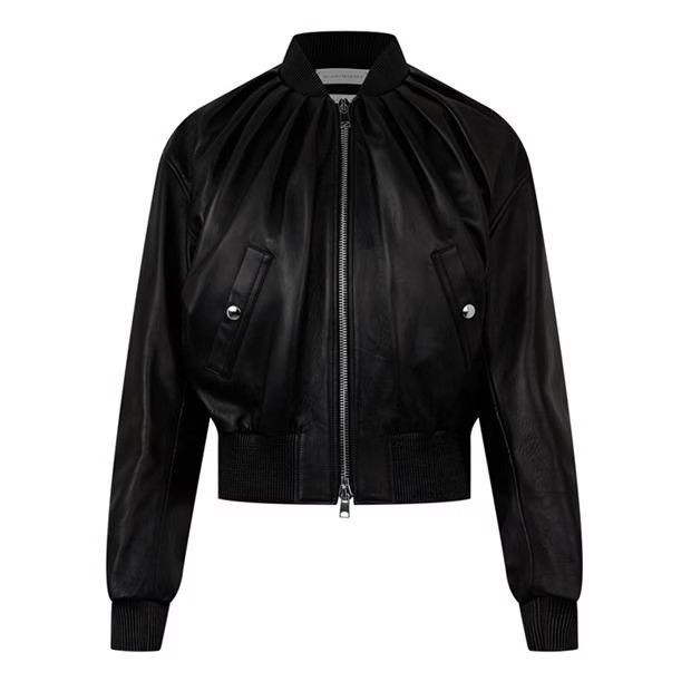 Alexander McQueen o1g2r1mq0824 Leather Bomber Jackets in Black Size S / US 4 / IT 40 - 1 Thumbnail