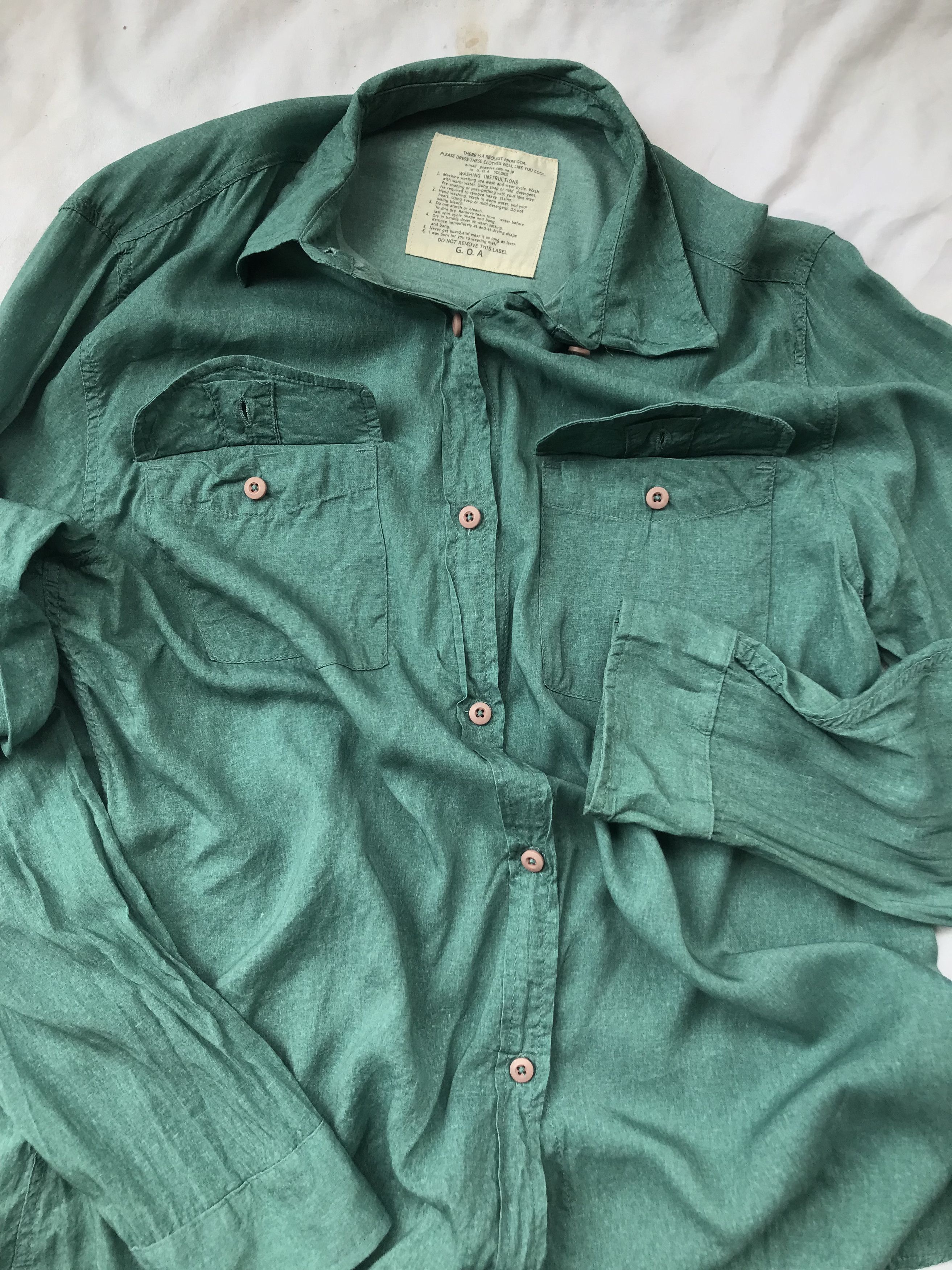 G.O.A Japanese Brand Rayon Mesh Long Sleeve