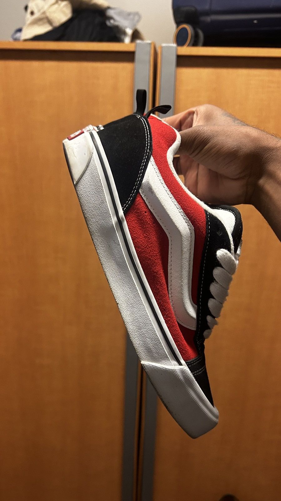 Vans Vans Knu Skool Red/Black/White Size US 10.5 / EU 43-44 - 1 Thumbnail