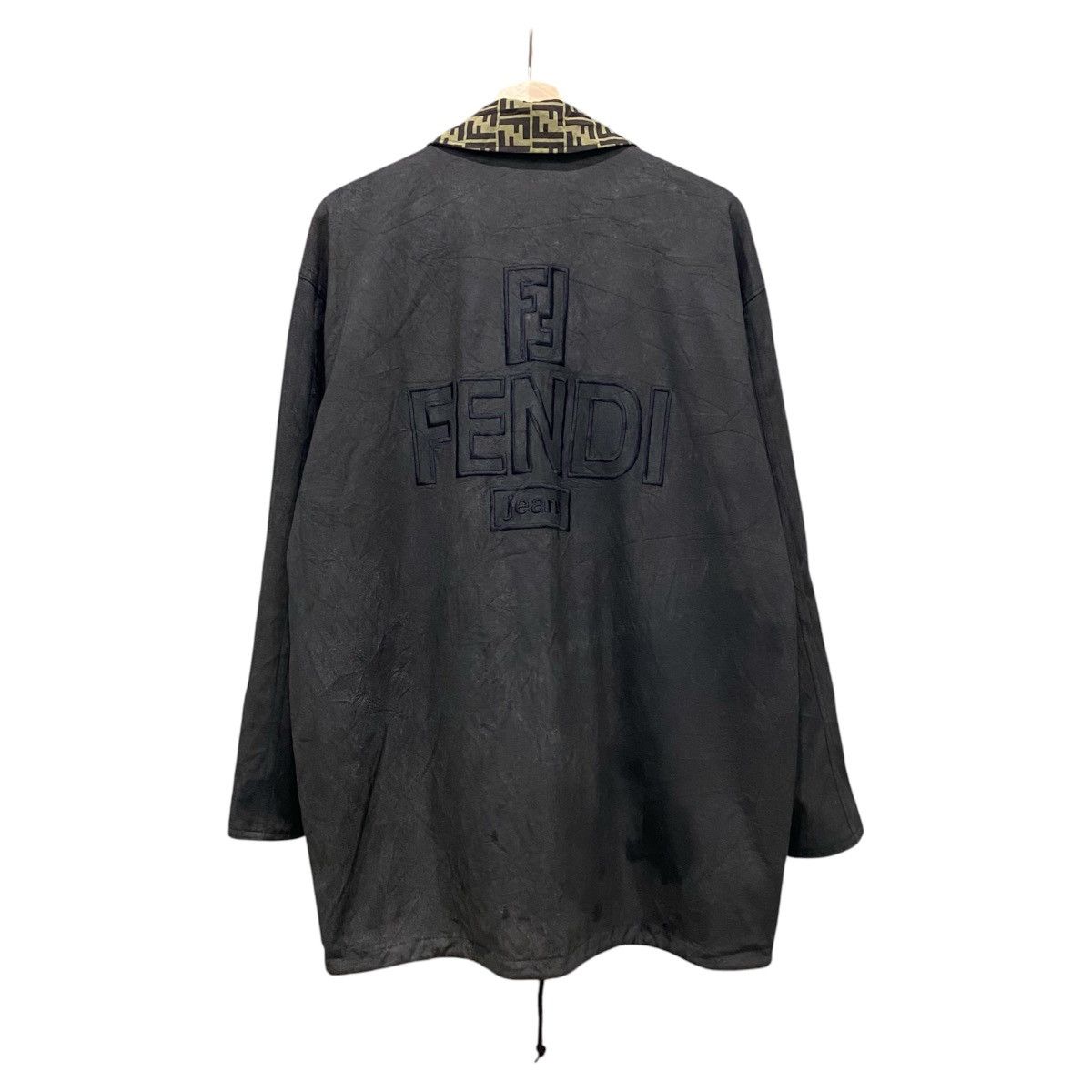 Fendi Vintage Fendi Zucca Monogram Reversible Coach Jacket Size US L / EU 52-54 / 3 - 3 Thumbnail