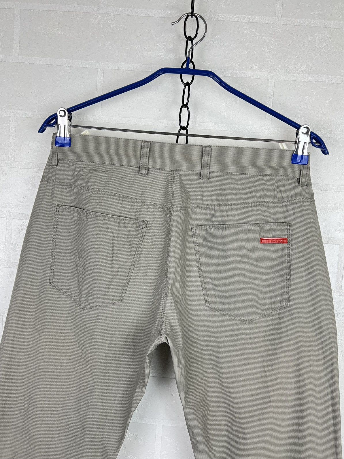 Prada PRADA MILANO Pants Red Tab Beige Classic Cotton Lightweight Size US 32 / EU 48 - 4 Thumbnail