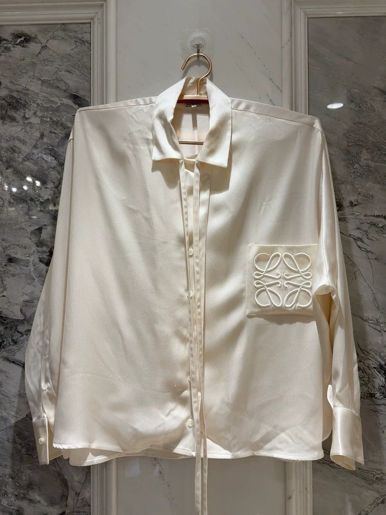 Loewe LOEWE White shirt with beige sleeves Size XS / US 0-2 / IT 36-38 - 1 Thumbnail