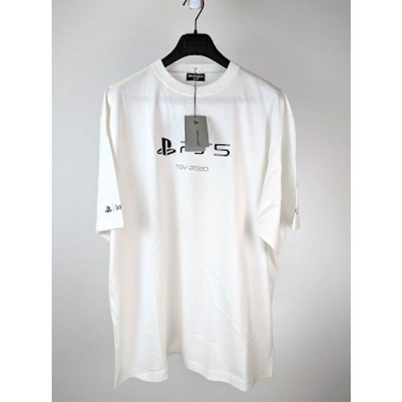 Balenciaga × Playstation o1rshd1 5 Boxy Logo T-Shirt in White / Black Size US XL / EU 56 / 4 - 2 Thumbnail