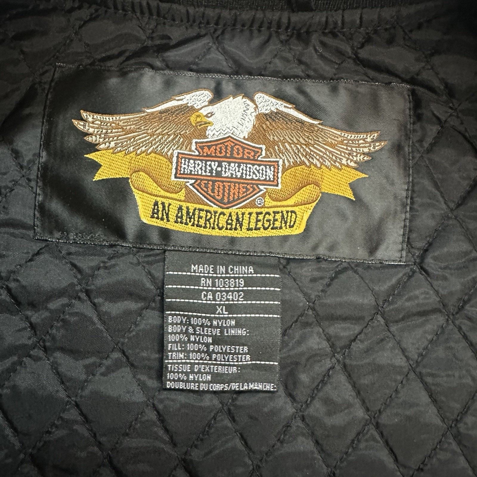 Harley Davidson Harley Davidson Maui Hawaii Black Flyer Bomber Jacket Sz L Size US L / EU 52-54 / 3 - 6 Thumbnail