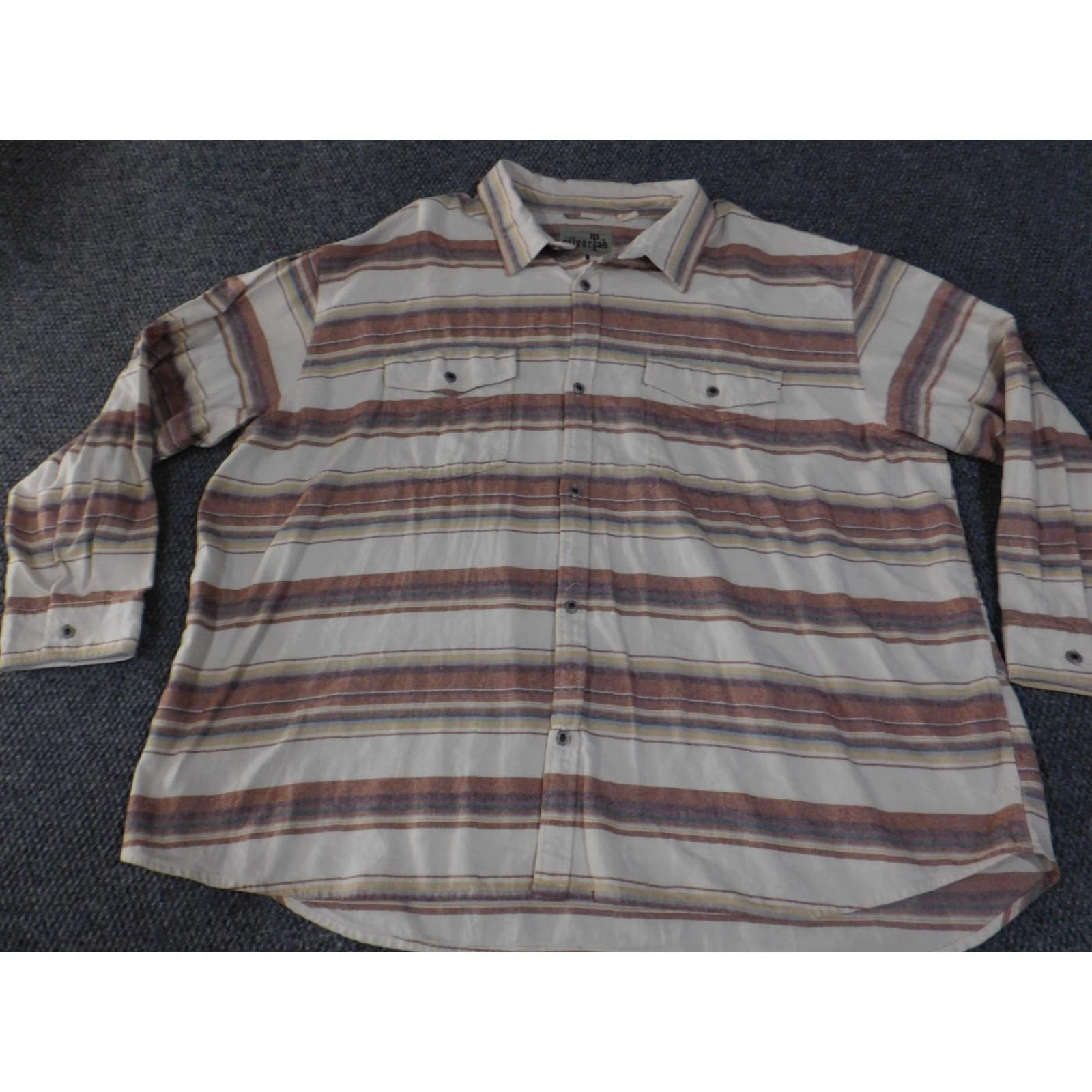 Levi's VINTAGE Levi's Shirt Mens 3XL Loose Fit Striped Ivory Button-Down Long Sleeve" Size US XXL / EU 58 / 5 - 4 Thumbnail