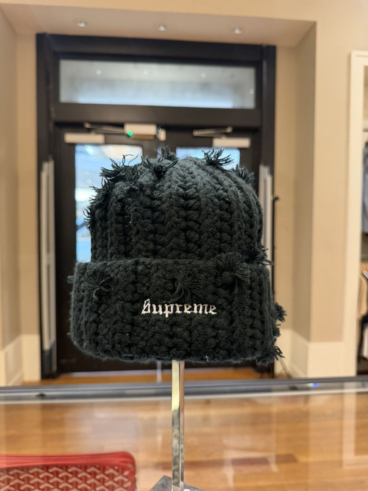 Supreme Supreme Hand Tied Knit Beanie - Black Size ONE SIZE - 2 Thumbnail