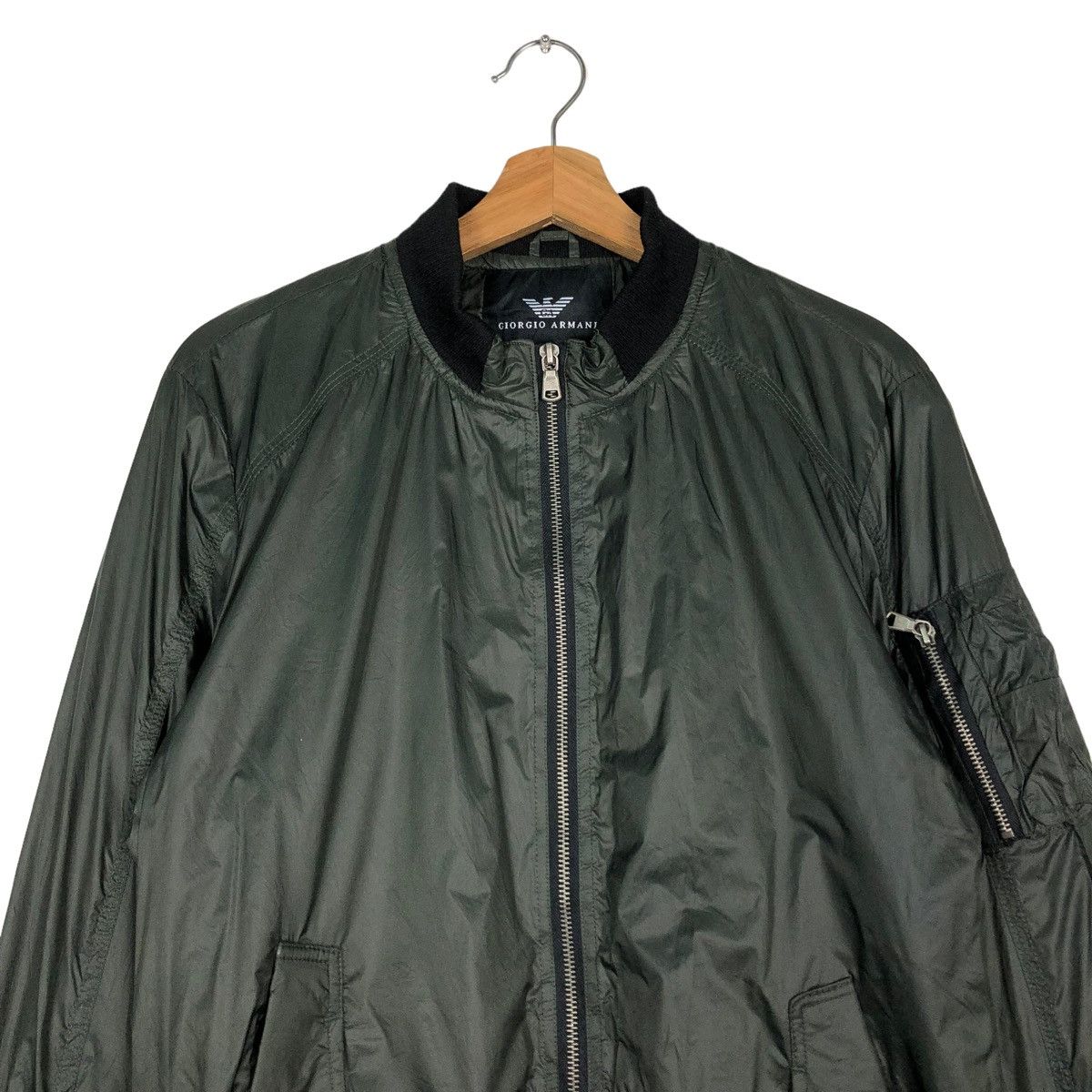 Japanese Brand 🔥VTG FLY RIOT RIOT BOMBER JACKET GIORGIO ARMANI MILITARY Size US XL / EU 56 / 4 - 3 Thumbnail
