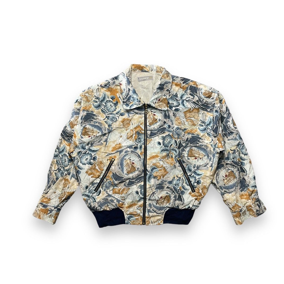 image of Avant Garde x Vintage Charge Full Print Zipper Light Jacket, Women's (Size Large)
